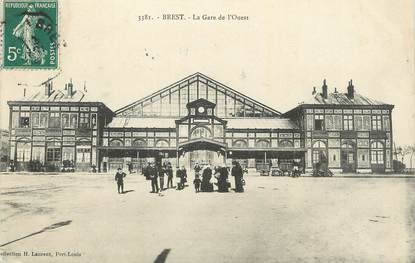 .CPA  FRANCE 29 "Brest, La gare de l'Ouest"