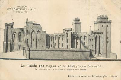 .CPA  FRANCE 84 " Avignon, Exposition d'art  1907 et 1911, Le Palais des Papes vers 1450"