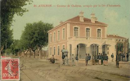 .CPA  FRANCE 84 " Avignon, Caserne de Chabran occupée par le 58ème d'infanterie"