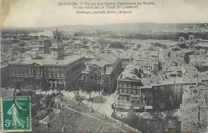 .CPA  FRANCE 84 "  Avignon, Palais des Papes, Panorama du Rhône "