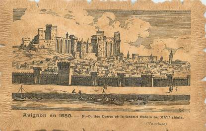 .CPA  FRANCE 84 "  Avignon en 1580, Notre Dame des Doms et le Grand Palais au XVIème siècle"