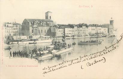 .CPA FRANCE 13 "La Ciotat, L'église et le quai Ganteaume"