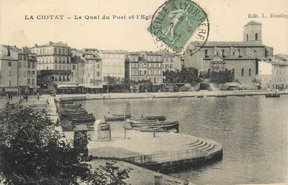 .CPA FRANCE 13 "La Ciotat, Le quai du port et l'église"