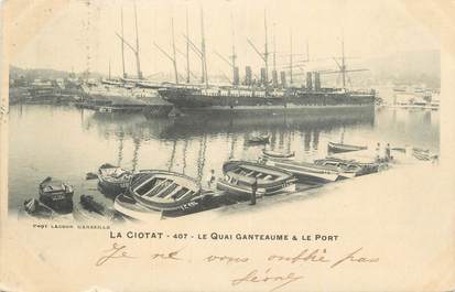 .CPA FRANCE 13 "La Ciotat, Le quai Ganteaume et le port"