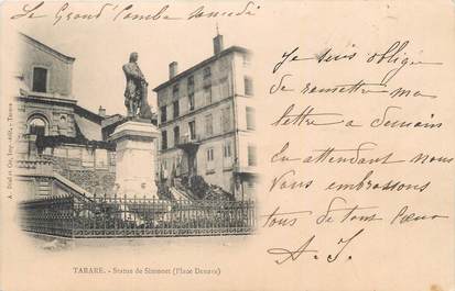 .CPA   FRANCE 69 " Tarare, Statue de Simonet"