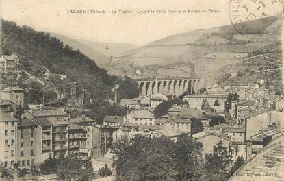 .CPA   FRANCE 69 " Tarare, Le viaduc, Quartier de la Savoie et Route de Feurs"
