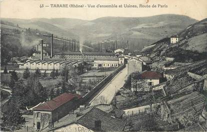 .CPA   FRANCE 69 " Tarare, Vue d'ensemble et usines, route de Paris"