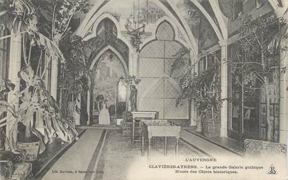 . CPA   FRANCE 15 "  Clavières Ayrens, La grande galerie gothique"