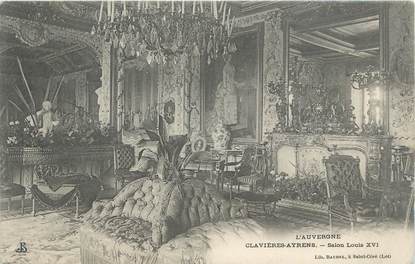 . CPA   FRANCE 15 "  Clavières Ayrens, Salon Louis XVI"
