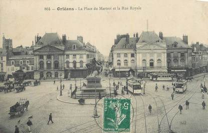 . CPA FRANCE 45 "Orléans, La place du Martroi et la rue Royale"