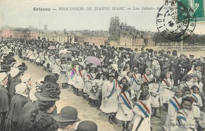 . CPA FRANCE 45 "Orléans, Les enfants des écoles" / FETE DE JEANNE D'ARC