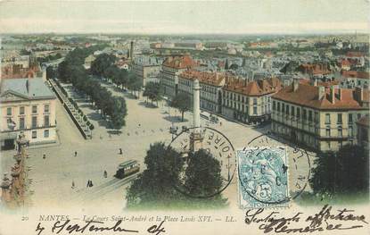 . CPA  FRANCE 44 "Nantes, Le Cours Saint André  et la Place Louis XVI"