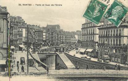 . CPA  FRANCE 44 "Nantes, Ponts et quai de l'Erdre"