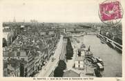 44 Loire Atlantique . CPA  FRANCE 44 "Nantes, Quai de la Fosse et panorama vers l'est"