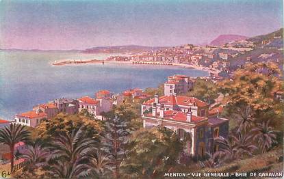 CPA FRANCE 06 "Menton, vue générale, baie de Garavan" / TUCK