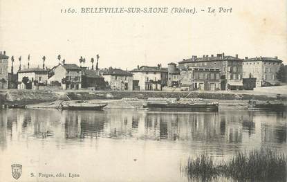 . CPA  FRANCE 69 "Belleville sur Saone, Le port"