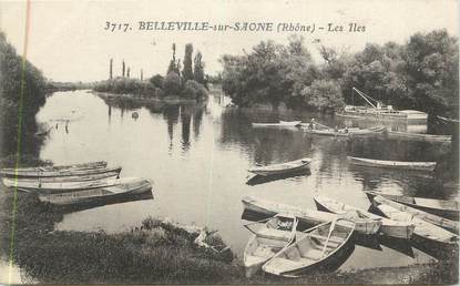 . CPA  FRANCE 69 "Belleville sur Saône, Les iles"