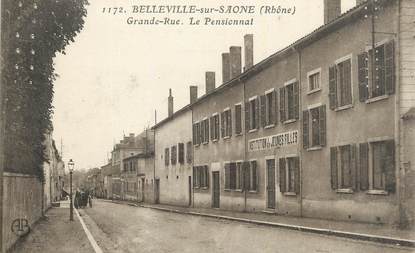 . CPA  FRANCE 69 "Belleville sur Saône, Grande rue, le pensionnat"