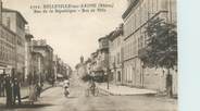 69 RhÔne . CPA  FRANCE 69 "Belleville sur Saône, Rue de la République  "