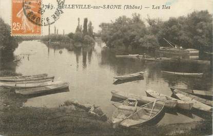 . CPA  FRANCE 69 "Belleville sur Saône, Les iles " 
