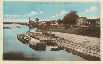 . CPA  FRANCE 69 "Belleville sur Saône, Le port"
