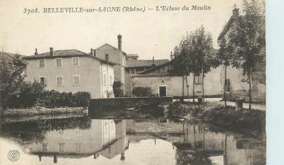 . CPA  FRANCE 69 "Belleville sur Saône, L'écluse du moulin"