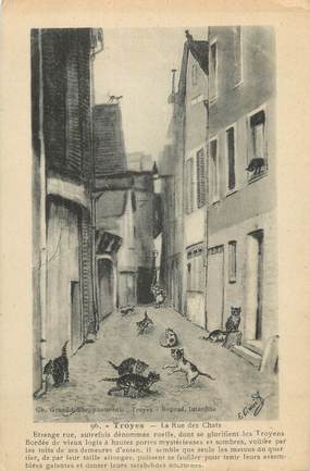 . CPA   FRANCE 10 "Troyes, La rue des Chats"