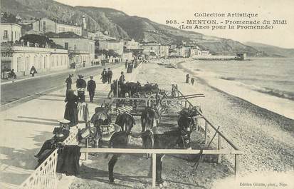 CPA FRANCE 06 "Menton, promenade du Midi"  / ANE