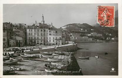 CPSM FRANCE 06 "Menton, le port et les quais"