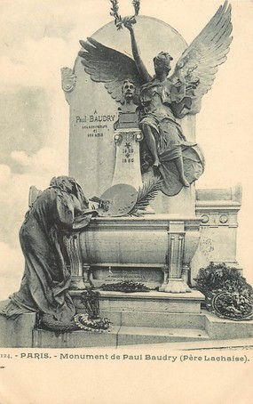 CPA FRANCE 75020 "Paris, Monument de Paul Baudry, Cimetière du Père Lachaise"