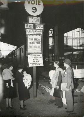 PHOTO ORIGINALE / THEME "1946, départ du 1er train transatlantique"