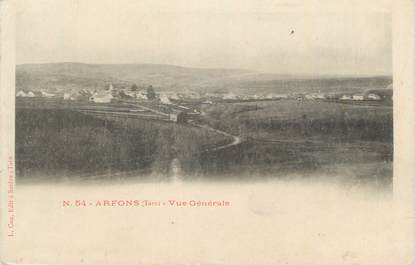 CPA FRANCE 81 "Arfons, Vue générale".