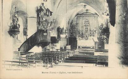 CPA FRANCE 81 "Barre, Vue intérieure de l'église".