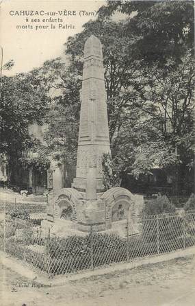 CPA FRANCE 81 "Cahuzac sur Vère, Monument aux morts ".