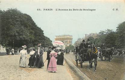 CPA FRANCE 75016 "Paris, L'Avenue du Bois de Boulogne"