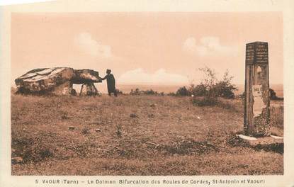 CPA FRANCE 81 "Valour, Le dolmen"/DOLMEN ".