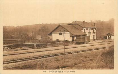 CPA FRANCE 81 "Monestiés, La gare" .