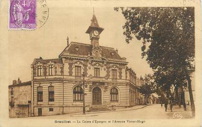 CPA FRANCE 81 " Graulhet, Caisse d'Epargne et avenue Victor Hugo".