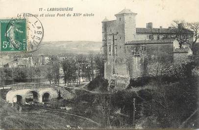 CPA FRANCE 81 " Labruguière, Le château et vieux pont du XIIIème siècle".