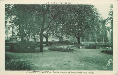 CPA FRANCE 81 " Labruguière, Jardin public et monument aux morts".
