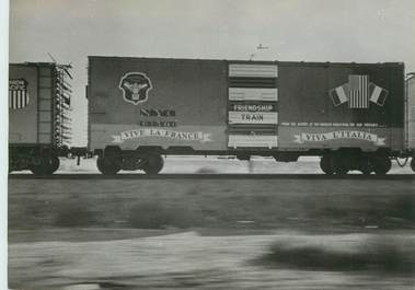 PHOTO ORIGINALE / THEME "Le train de l'amitié parcourant les USA, 1947"