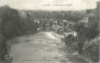 CPA FRANCE 81 " Lavaur, La chaussée sur l'Agoût".