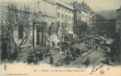 CPA FRANCE 83 "Toulon, le Marché et l'Eglise Saint Jean"