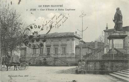 CPA FRANCE 81 "Albi, Cour d'Assises et Statue Lapérouse" .
