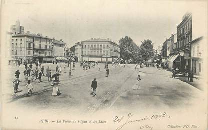 CPA FRANCE 81 "Albi, La place du Vigan et les Lices" .