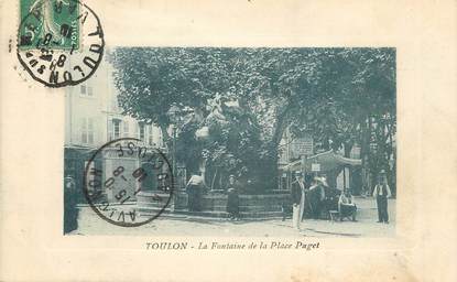 CPA FRANCE 83 "Toulon, la Fontaine de la Place Puget"