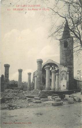 CPA FRANCE 81 "Brassac, Les ruines de l'église".