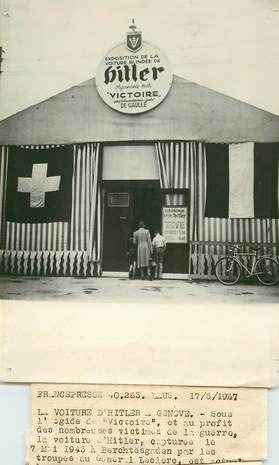 PHOTO ORIGINALE / THEME "Genève, 1947, La voiture d'Hitler"