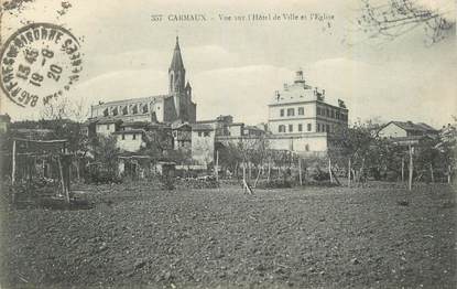 CPA FRANCE 81 "Carmaux, Vue sur l'Hôtel de Ville et l'église".