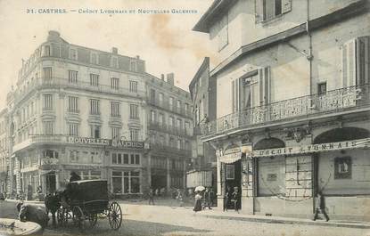 CPA FRANCE 81 "Castres, Crédit Lyonnais et Nouvelles Galeries".